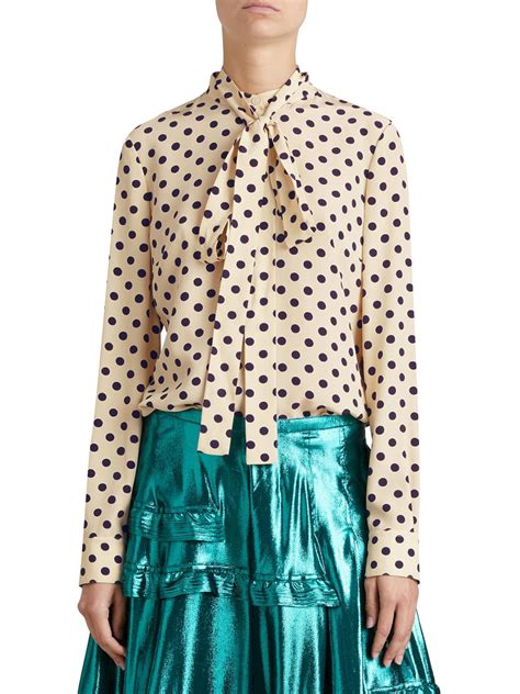 burberry polk dot silk ahirt|Designer Shirts for Women .